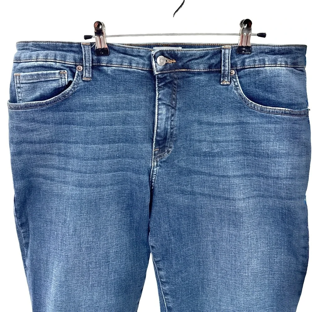 Pistola Mid Rise Skinny Jeans Size 18W Blue‎ Stretch Denim Ankle